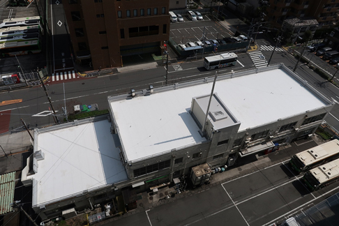 Office building rooftop